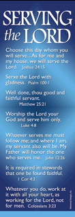 Serving the Lord Bookmark