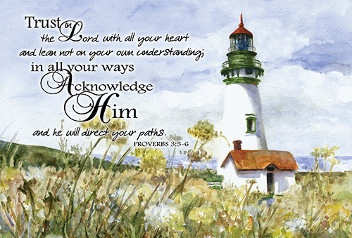 Trust in the Lord Lighthouse Posters