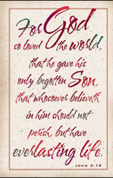For God so Loved the World John 3:16 Mini Poster