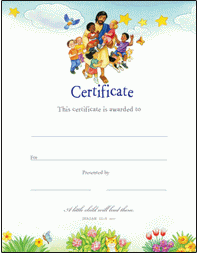 Jesus & the Children Award Certificate