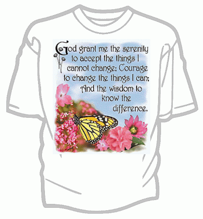God Grant Me Serenity Christian Tee Shirt - Adult Medium