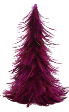 Fuschia Hackle Feather Tree