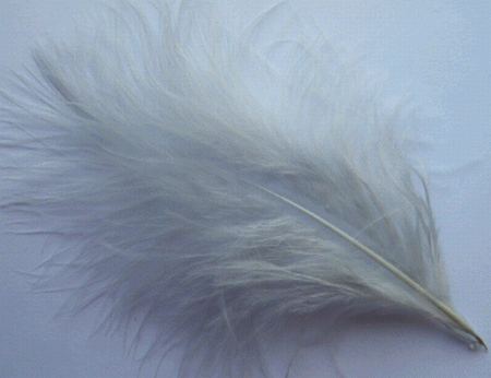 Grey Large Turkey Marabou Feathers - 1/4 lb