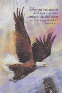 Wait Upon the Lord Eagle Poster - Isaiah 40:31