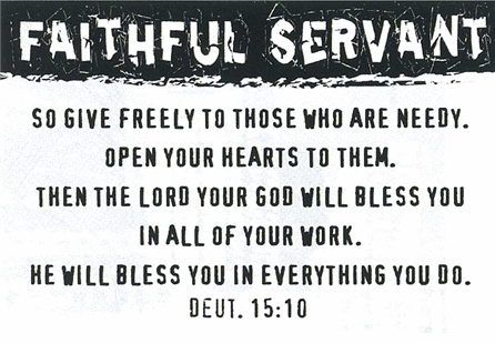 Faithful Servant Pocket Card