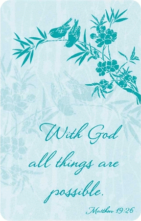 With God All Things are Possible Pocket Card