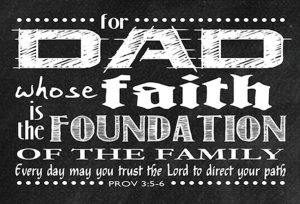 Dads Faith is the Foundation Pocket Card