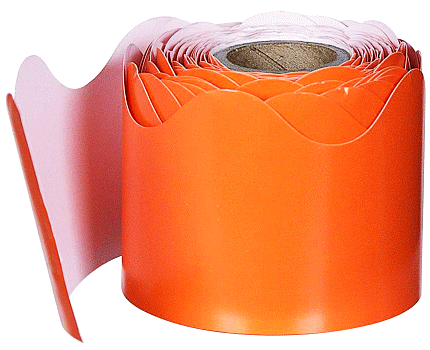 Orange Scalloped Bulletin Borders - By the Roll