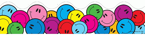 Brightly Colored Smiley Borders
