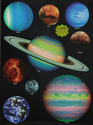 Planets & Solar System Vinyl Window Clings