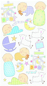 Sleepy Time Baby Stickers