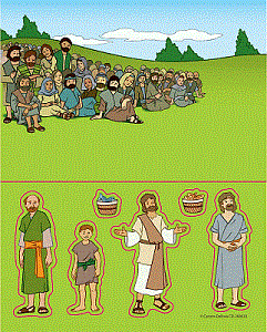 Jesus Loaves & Fishes Bible Story Stickers