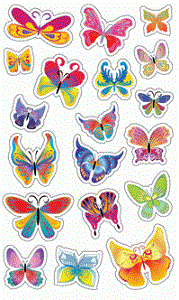 Colorful Butterflies Stickers
