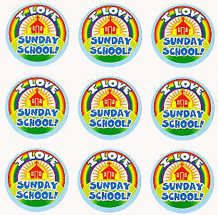 I Love Sunday School Stickers