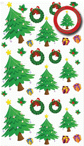 Pine Scented Christmas Tree Stickers