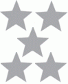 Silver Star Stickers - Peel & Stick