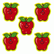 Apple Glitter Stickers - ONLY 1 LEFT