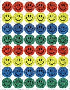 Sparkle Glitter Happy Face Smiles Stickers