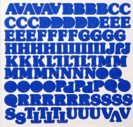 Blue Vinyl Letter Stickers - 5/8 Inch