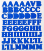 Blue Vinyl Letter Stickers - 3/8 Inch