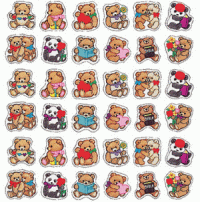 cute teddy bear stickers