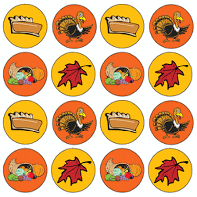 Mini Thanksgiving Autumn Themed Stickers