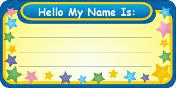 Hello Stars Name Tags