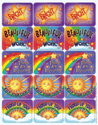 Rainbow Promises Success Stickers