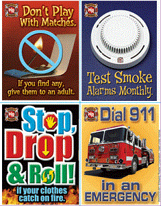 Fire Safety Badge Stickers