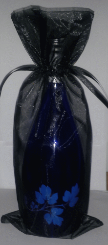 Black Wine Bottle Gift Bag - ON SALE Qtys Limited