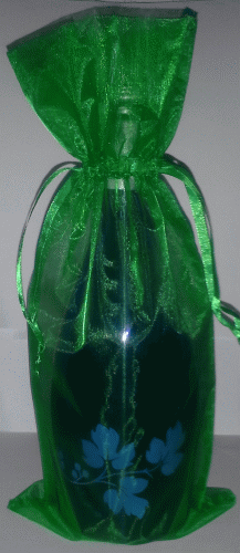 Green Wine Bottle Gift Bag - ON SALE Qtys Limited