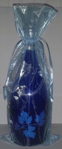 Light Blue Wine Bottle Gift Bag - ON SALE Qtys Limited