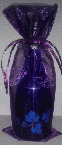 Purple Wine Bottle Gift Bag - ON SALE Qtys Limited