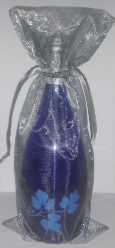 Silver Wine Bottle Gift Bag - ON SALE Qtys Limited