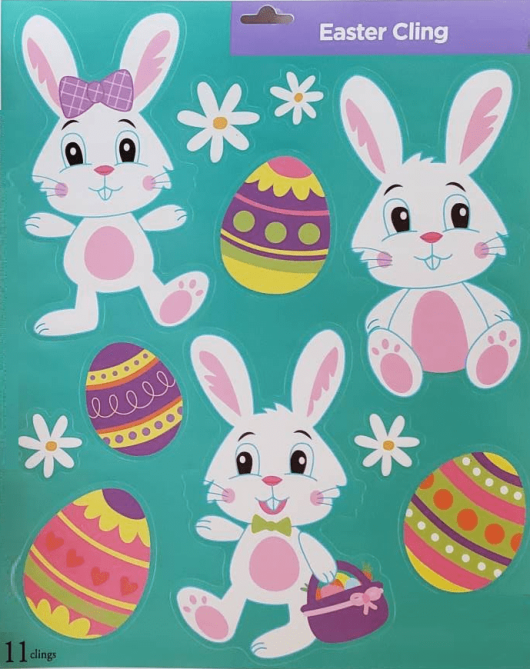 White Rabbit Easter Vinyl Cling