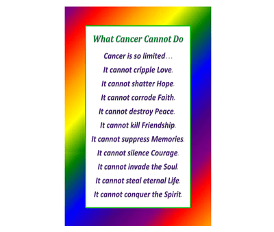 Free offer cancer pocket card