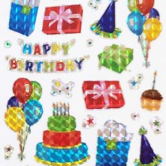 Happy Birthday Glitz Stickers