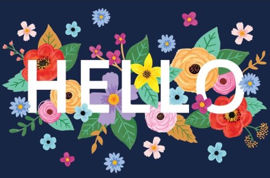 Hello Flowers Postcard