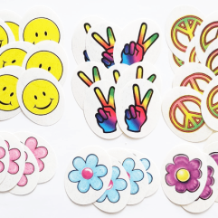 Hippie Peace Cut-Outs