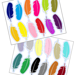 Feather Quill Stickers