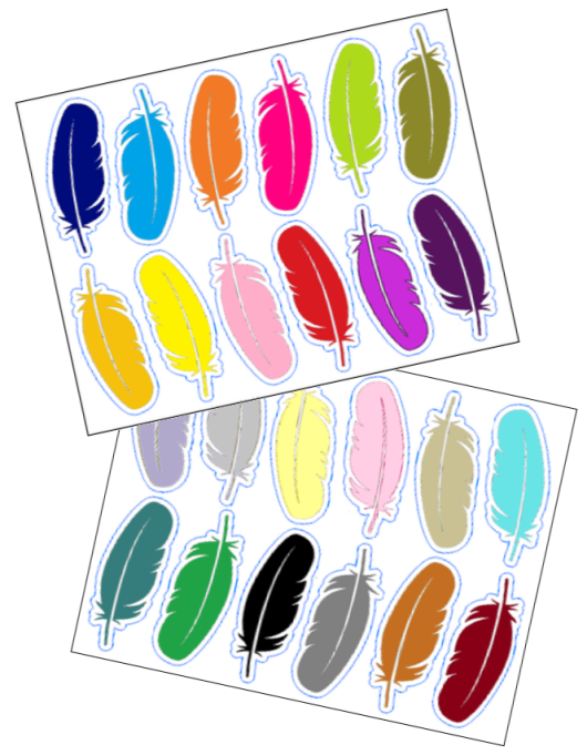 Feather Quill Stickers