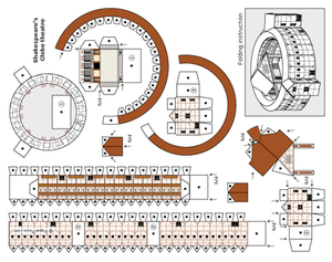 Shakespeares globe theatre paper craft project