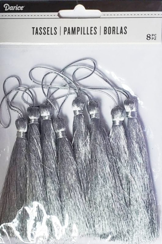 Metallic Silver Tassels