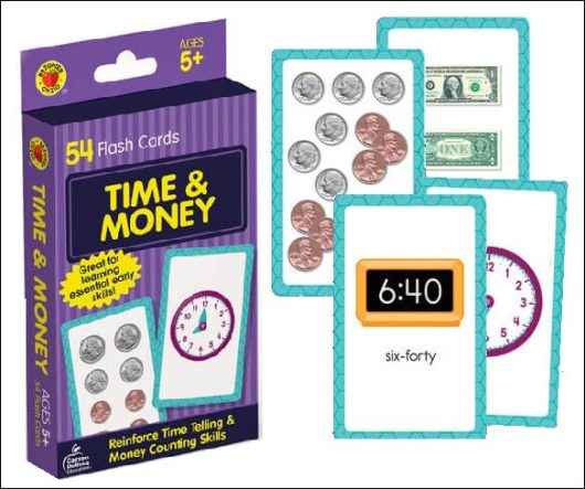 Time & Money Flash Cards